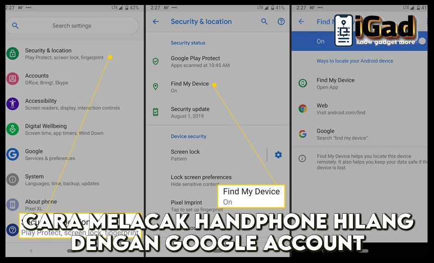 Melacak Ponsel Hilang Menggunakan Google Account