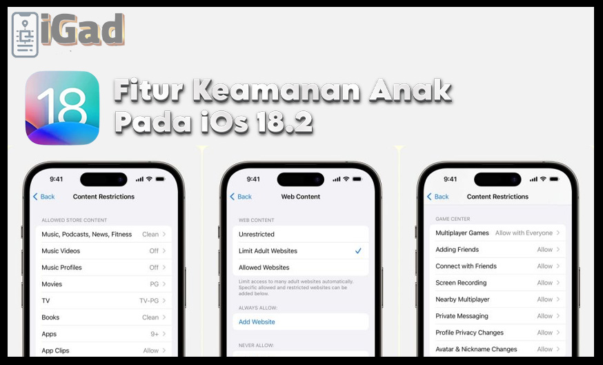 Fitur Keamanan Anak iOs 18.2